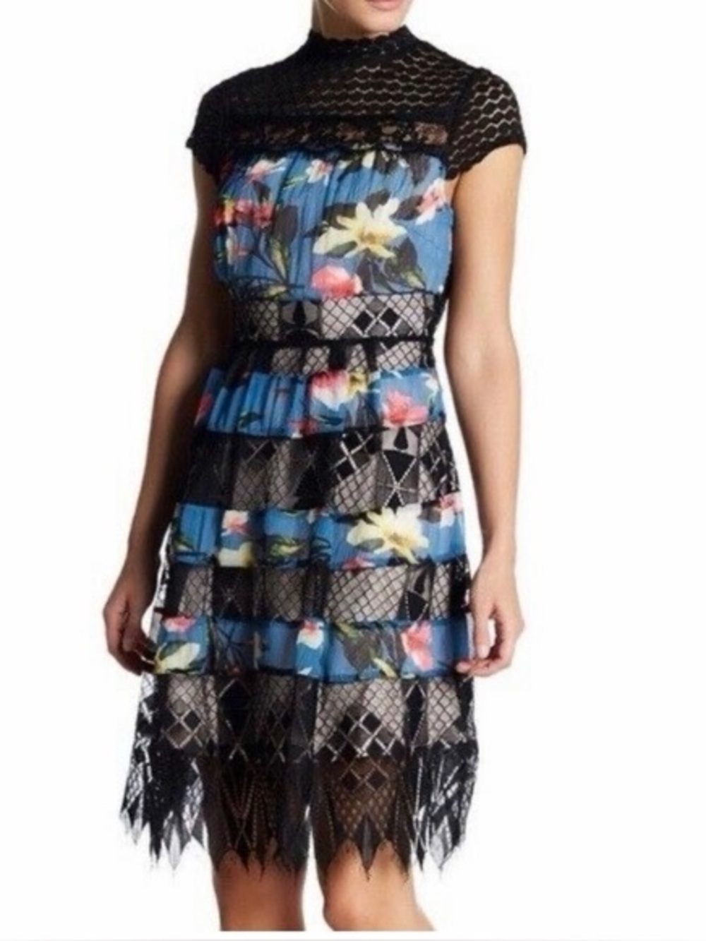 NWT Foxiedox Adriana Lace Panel Dress